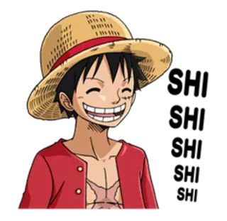 😄 d471730b Monkey D. Luffy One Piece anime, manga, pirate, straw hat, smile, character telegram sticker