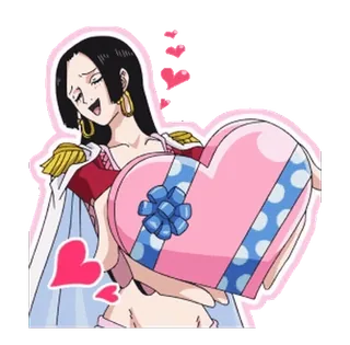 🥰 2284394e Boa Hancock One Piece 动漫, 漫画, 爱心, 爱, 角色, 波雅·汉库克 whatsapp sticker