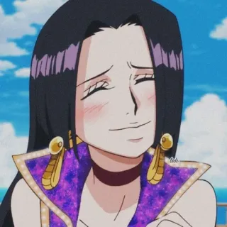 ☺️ a1617987 Boa Hancock One Piece 动漫, 海贼王, 波雅·汉库克, 微笑, 奎因 telegram sticker