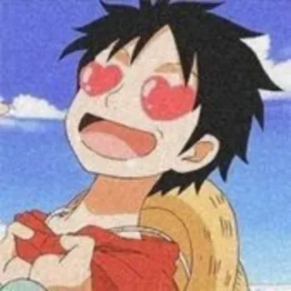 😍 e2a514eb Luffy One Piece 动漫, 漫画, 路飞, 海贼王, 爱心, 爱 telegram sticker