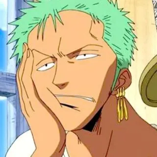 😒 f49384bb Zoro One Piece 动漫, 角色, 索隆, 海贼王, 漫画 telegram sticker