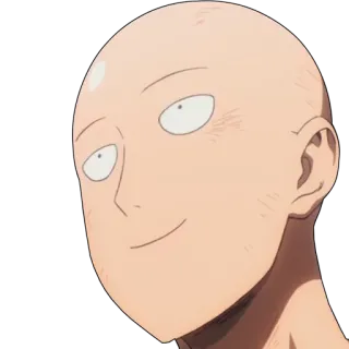 😊 1cd63a9a Saitama One-Punch Man anime, one-punch man, saitama, hero, bald telegram sticker