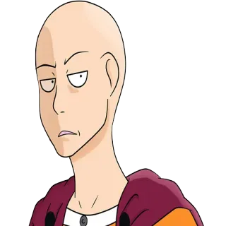 😒 259bebe8 Saitama One-Punch Man anime, saitama, one-punch man, hero, character telegram sticker