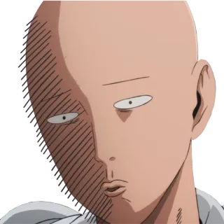 😨 773b9de9 Saitama One-Punch Man anime, manga, hero, saitama, one-punch man telegram sticker