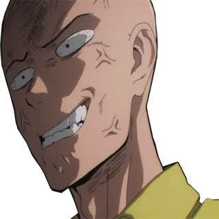 😤 d26ab5a3 Saitama One-Punch Man anime, manga, one-punch man, saitama, funny, hero telegram sticker