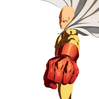 👊 ee32065a Saitama One-Punch Man anime, one punch man, saitama, hero, fist, manga telegram sticker