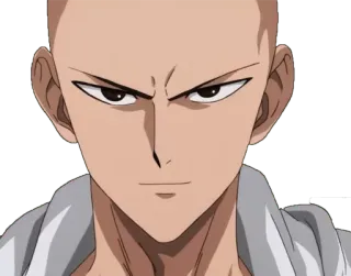 😏 6ec25053 Saitama One-Punch Man 埼玉, 一拳超人, 动漫, 角色, 英雄, 认真 telegram sticker