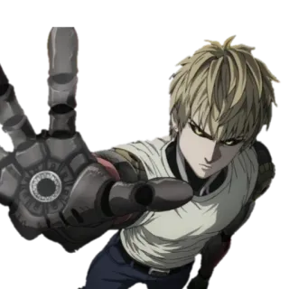 🔥 11d41a8b Genos One-Punch Man Anime, Manga, Karakter, Genos, Cyborg, One-Punch Man, Gestur telegram sticker