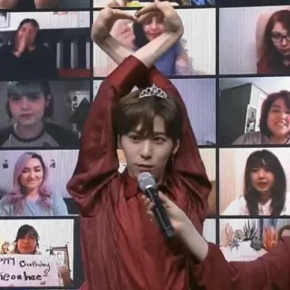 🙆 f3ec923a Happy Birthday Cheonhae compleanno, festa, evento, K-pop, riunione, performance, Zoom whatsapp sticker