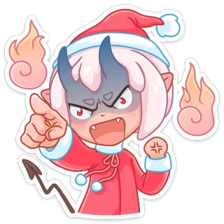 🔥 77abc3e6 дьявол, злость, красный, персонаж, демон, милый, стикер whatsapp sticker