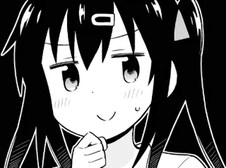 😁 43b569c4 Anime, Dziewczyna, Słodkie, Zadowolony z siebie, Manga telegram sticker