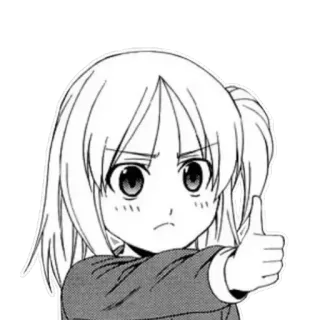🍙 6cc99b0e Anime, Manga, Ragazza, Pollice in su, Cartone animato, Approvazione whatsapp sticker