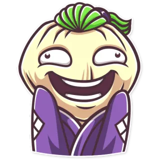 😂 28f9ebfd stiker, lucu, kartun, karakter, ekspresi, senyum, ungu, hijau telegram sticker