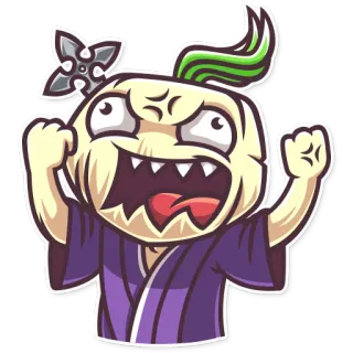 👿 5655b853 Kartun, Marah, Ninja, Shuriken, Karakter, Meme telegram sticker