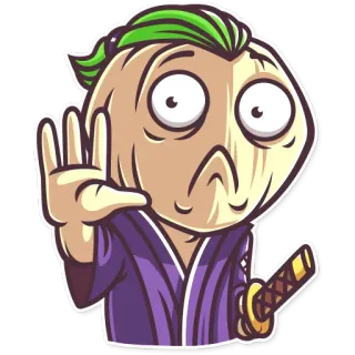 😨 8b9a7bf4 Kartun, Samurai, Pedang, Karakter, Lucu, Humor telegram sticker