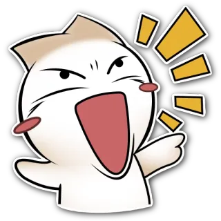 😂 2c93aede Cartone animato, Carino, Arrabbiato, Esclamazione, Urlare telegram sticker