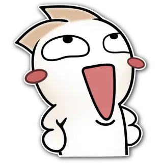 😆 68ed5708 cartone animato, sticker, divertente, espressione, personaggio telegram sticker