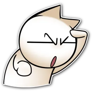 🔎 9b87eb44 gatto, adesivo, carino, cartone animato, arrabbiato, seccato telegram sticker