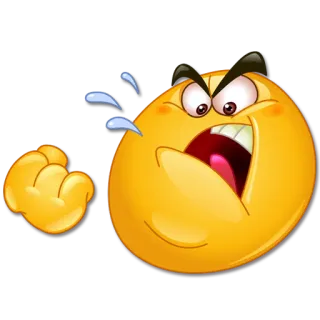 😡 087eff34 Emoji, Bravo, Irritado, Frustrado, Chateado, Expressão, Desenho animado telegram sticker
