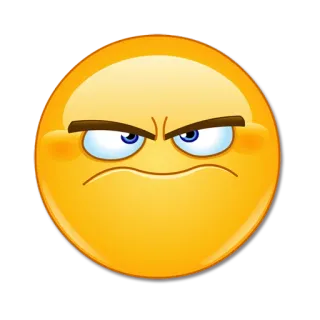 🥴 5760206a Emoji, Bravo, Frustrado, Irritado, Amarelo, Rosto telegram sticker
