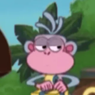 😡 4efc0207 Boots Dora the Explorer Affe, schläfrig, Cartoon, Stiefel telegram sticker