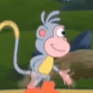 😐 bfc881ad Boots Dora the Explorer Affe, Cartoon, Stiefel, Orange, Tier telegram sticker