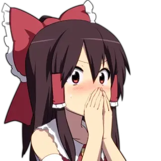 😳 7793f29b animé, fille, surprise, rougissante, kawaii telegram sticker