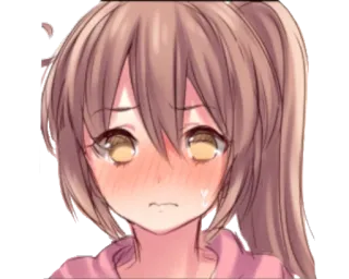 😳 e70a472b Anime, Fille, pleurs, triste, émotionnel telegram sticker