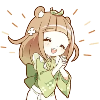 💚 24c86f34 Аниме, Девочка, Мультфильм, Милый, Счастливый, Каваий telegram sticker