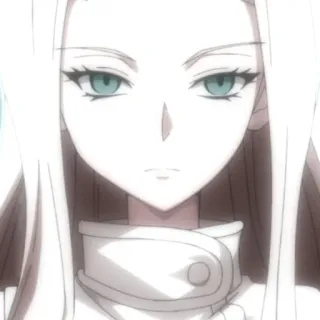 😐 ad3a1a42 Аниме, Женщина, Белые волосы, Портрет, Персонаж telegram sticker