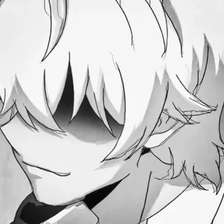 🍇 2d5fc447 动漫, 漫画, 绘画, 肖像, 单色, 角色 telegram sticker