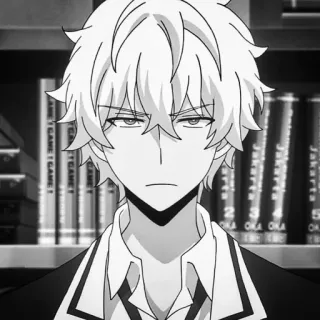 🍇 6bf55f82 动漫, 漫画, 角色, 白发, 严肃 telegram sticker