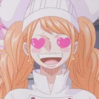 💞 d381cb04 Charlotte Pudding One Piece アニメ, カートゥーン, シャーロットプリン, ワンピース, 愛, ハートの目 telegram sticker