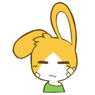 😑 0b7fcc1a cartone animato, coniglio, animale, carino, adesivo telegram sticker