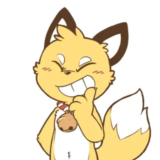 😋 9c8c9264 volpe, animale, carino, cartone animato, campana, peloso telegram sticker