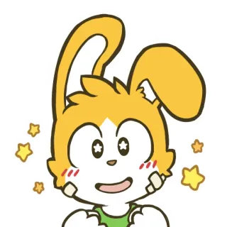 ✨ b699b5b3 Cartone animato, Coniglietto, Coniglio, Stelle, Animale, Carino telegram sticker