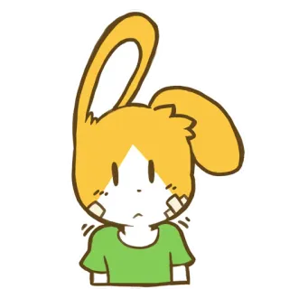 😐 c7b9d053 Cartone animato, Coniglio, Coniglio, Ferito, Bende telegram sticker