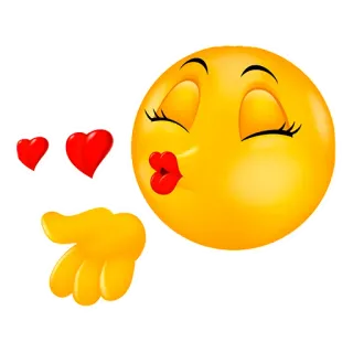😘 851f8045 Emoji, Cium, Cinta, Hati, Kasih sayang telegram sticker