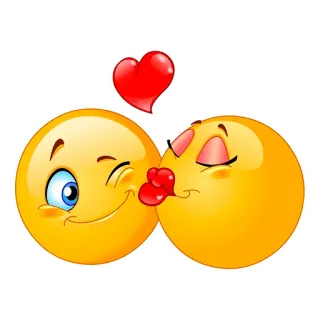 😘 cd57243f Emoji, Ciuman, Cinta, Hati, Pasangan telegram sticker