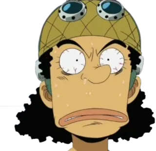 😳 347f6594 Usopp One Piece Аниме, Ван Пис, Усопп, Персонаж, Смешной telegram sticker