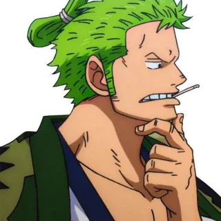 🤔 8a705681 Zoro One Piece Аниме, Меч, Боец, Пират, Персонаж, Зорро, Ван Пис telegram sticker