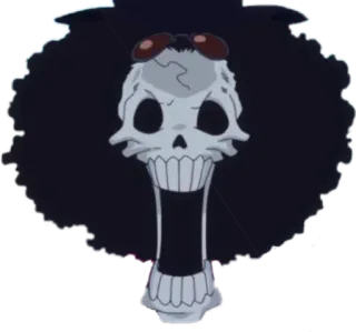 😨 f7b24b1b Brook One Piece Аниме, Череп, Скелет, Ван Пис, Брук telegram sticker