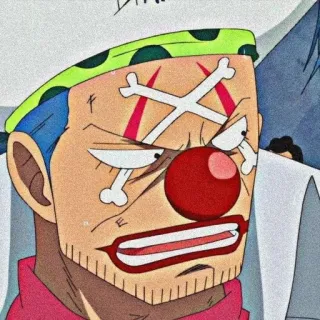 🤡 5926e54b Buggy One Piece Anime, Clown, One Piece, Buggy, Piraat, Manga telegram sticker