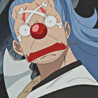 🤡 7d8f6914 Buggy One Piece Anime, Buggy de Clown, One Piece, Clown, Personage telegram sticker