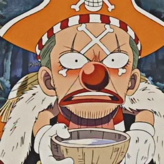 🤡 fd0fdd60 Buggy One Piece Anime, Piraat, Clown, One Piece, Buggy, Manga telegram sticker