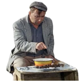 🧐 26c2a633 đàn ông, thức ăn, nấu ăn, người bán hàng rong, mũ telegram sticker