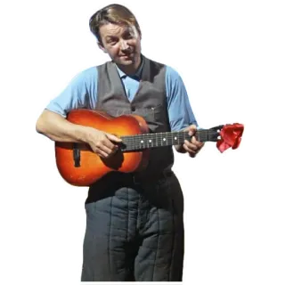 😊 730bc5f6 man, gitaar, muziek, muzikant, portret, entertainment, artiest telegram sticker
