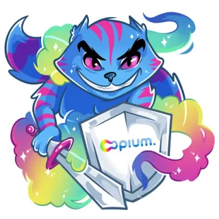 Opium Cheshire cat telegram stickers