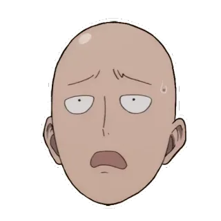 😨 0d572897 Saitama One-Punch Man Anime, Saitama, One-Punch Man, Geschrokken, Grappig telegram sticker
