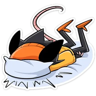 🫠 02283800 hoạt hình, chuột, thư giãn, động vật, nhãn dán telegram sticker